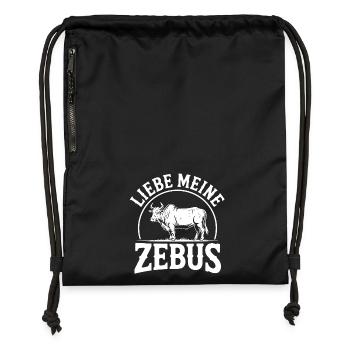 Love My Zebus Logo - Gymsac made from recycled material - military green - Front
