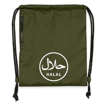 Halal - Turnbeutel aus Recycling-Material - military Green - Vorne