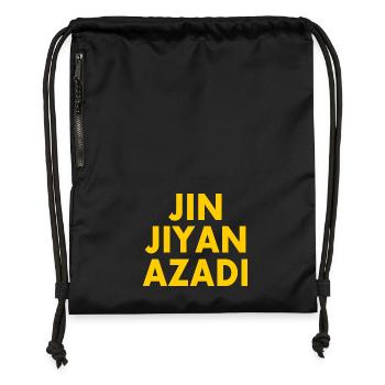 jin jiyan azadi - Gymsac made from recycled material - black - Front