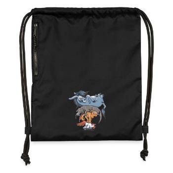 Worth A Try - Gymsac made from recycled material - black - Front