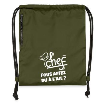 septième compagnie, 7ème compagnie, film culte - Sac à cordon en polyester recyclé - military green - Devant