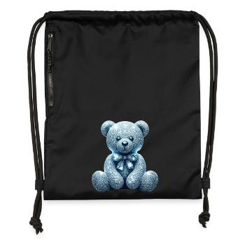 Diamant Ours en cristal Diamants - Sac à cordon en polyester recyclé - noir - Devant