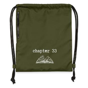 chapter 33 Geburtstag - Turnbeutel aus Recycling-Material - military Green - Vorne