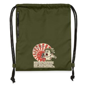 De bonnes intentions, pas de notes - Sac à cordon en polyester recyclé - military green - Devant