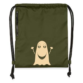 Geisti le sympathique fantôme - Sac à cordon en polyester recyclé - military green - Devant