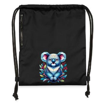 Koala - Turnbeutel aus Recycling-Material - Schwarz - Vorne