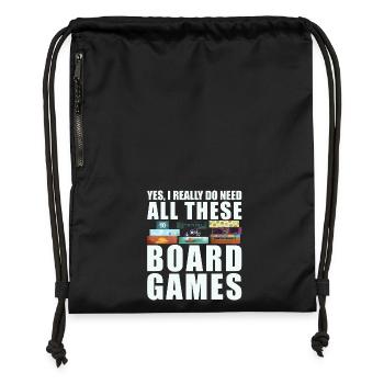 Board Games Funny Saying - Gymsac made from recycled material - military green - Front