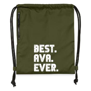 Best Ava Ever Retro Gift Saying Birthday - Gymsac made from recycled material - military green - Front