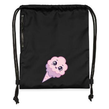 Glace Kawaii Nuage Rose - Gymsac made from recycled material - black - Front
