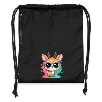 Adorable Deer Blue Glasses - Gymsac made from recycled material - black - Front