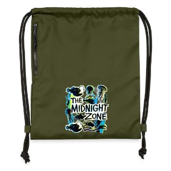 The Midnight Plastic Zone - Gymsac made from recycled material - military green - Front