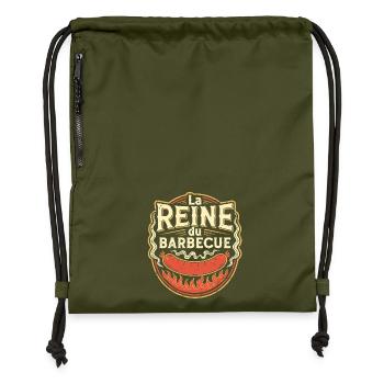 La Reine du Barbecue - Sac à cordon en polyester recyclé - military green - Devant