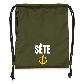 Sète Anchor Graphique Souvenir de Sète - Sac à cordon en polyester recyclé - military green - Devant