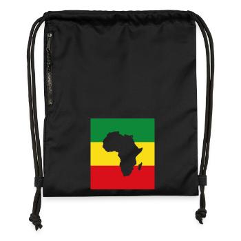 Afrika, Africa - Turnbeutel aus Recycling-Material - Schwarz - Vorne