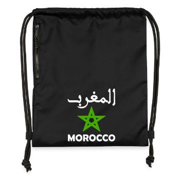 Morocco - Gymsac made from recycled material - military green - Front