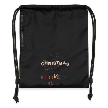 Christmas i love it - Gymsac made from recycled material - military green - Front