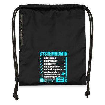Systemadministrator, IT-Support, Netzwerkadmin, PC - Turnbeutel aus Recycling-Material - military Green - Vorne