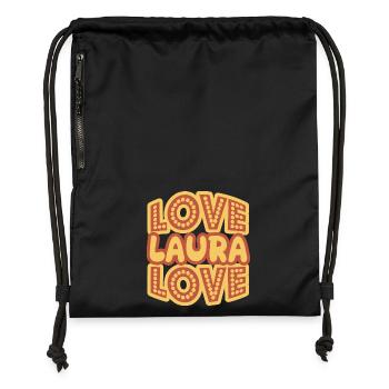 Laura - Turnbeutel aus Recycling-Material - Schwarz - Vorne