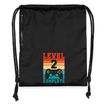 2nd Birthday - 2 years level 2 complete Baby - Gymsac made from recycled material - black - Front