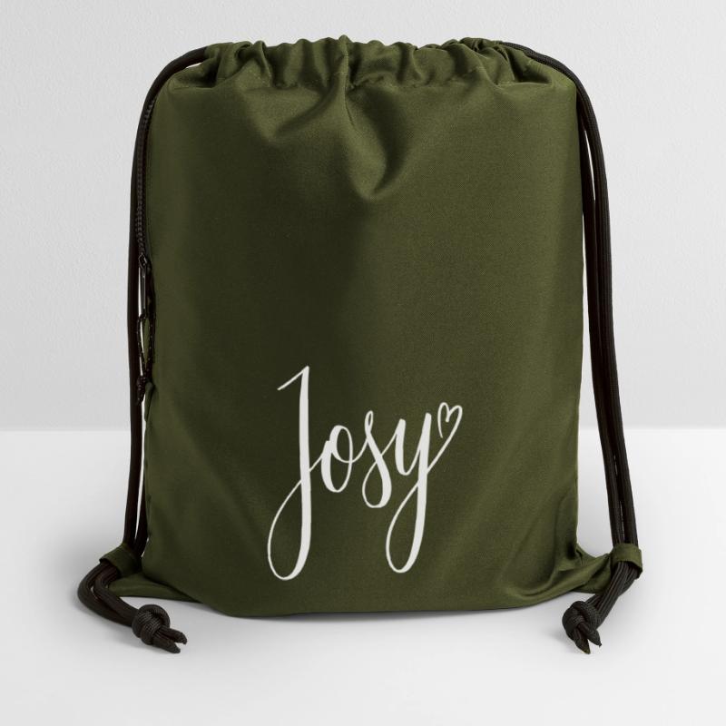 Josy Script Conception de cœurs Sac à cordon en polyester recyclé