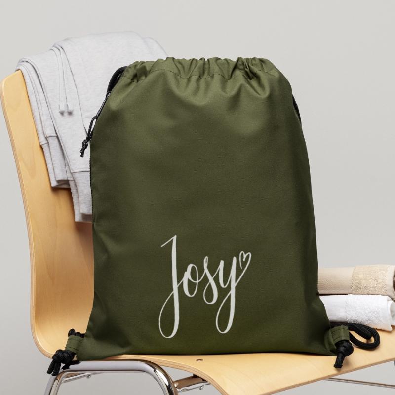 Josy Script Conception de cœurs Sac à cordon en polyester recyclé