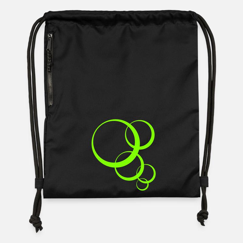 Bulles - Sac à cordon en polyester recyclé - noir