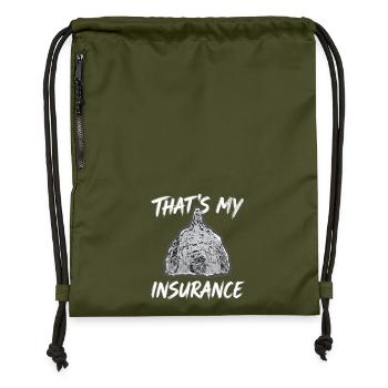 Sécurité du chapeau en aluminium - Sac à cordon en polyester recyclé - military green - Devant