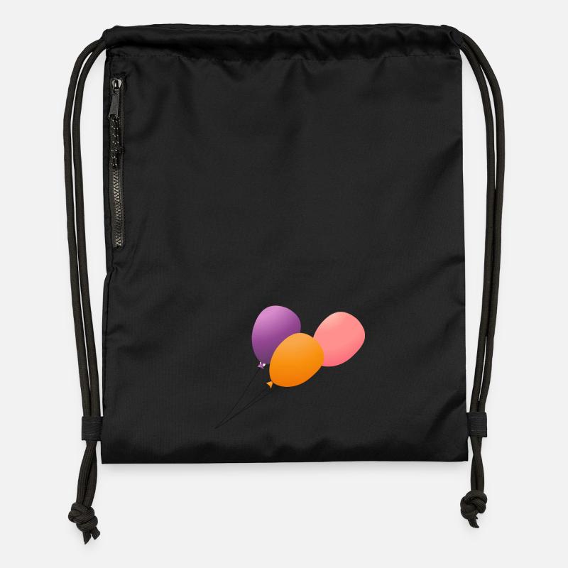 Luftballons - Turnbeutel aus Recycling-Material - Schwarz