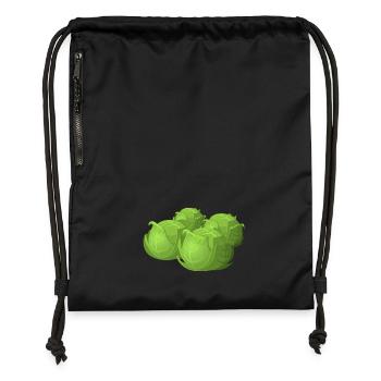 salade - Sac à cordon en polyester recyclé - noir - Devant