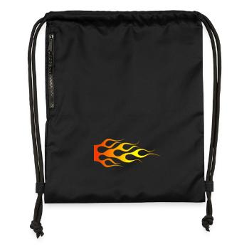 Flames - Gymsac made from recycled material - black - Front