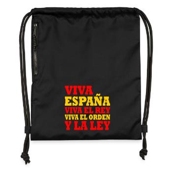 viva españa viva el rey viva el orden y la ley - Gymsac made from recycled material - black - Front