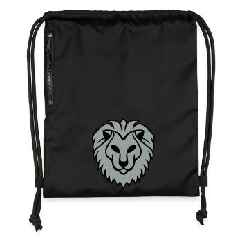leon - Sac à cordon en polyester recyclé - noir - Devant