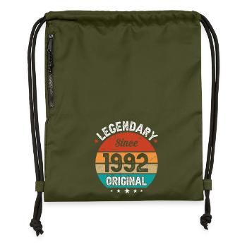 30th birthday - Gymsac made from recycled material - military green - Front