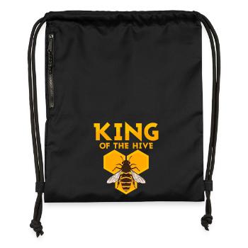 King Of The Hive Beekeeping Apiarist Beekeeper - Gymsac made from recycled material - black - Front