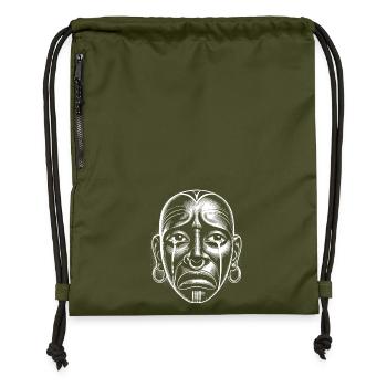Maske - Turnbeutel aus Recycling-Material - military Green - Vorne