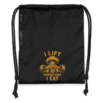 Dicton de musculation fitness - Sac à cordon en polyester recyclé - noir - Devant
