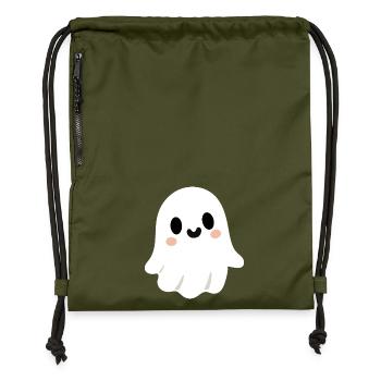 Fantôme mignon  - Sac à cordon en polyester recyclé - military green - Devant