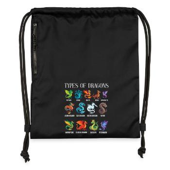 Types Of Dragons Lover Fantasy - Gymsac made from recycled material - military green - Front
