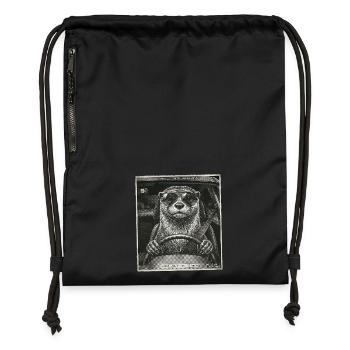 Otter Flashed - Gymsac made from recycled material - black - Front