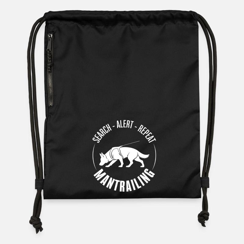 Deutscher Schäferhund Mantrailing Hundesport Hunde - Turnbeutel aus Recycling-Material - Schwarz