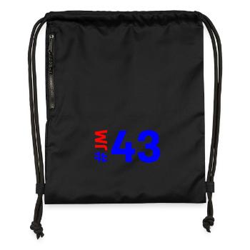 JM43 - Sac à cordon en polyester recyclé - noir - Devant
