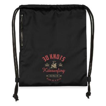 Kitesurfing 05 - Gymsac made from recycled material - black - Front