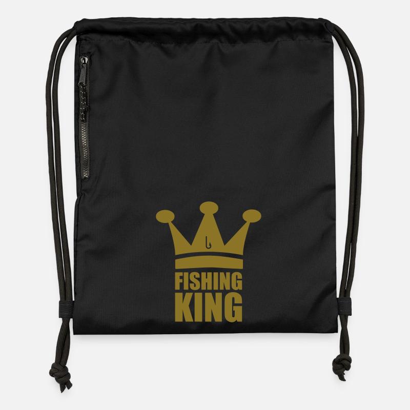 Fishing King - Gymsac made from recycled material - black