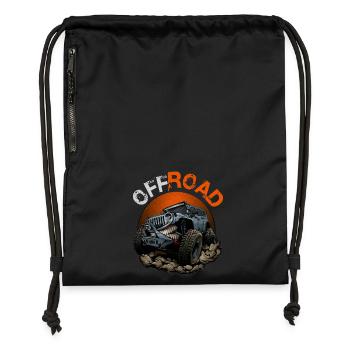 Véhicule tout terrain - Sac à cordon en polyester recyclé - noir - Devant