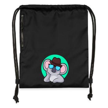 Détective Koala - Sac à cordon en polyester recyclé - noir - Devant