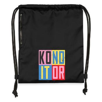 Konditor Design - Turnbeutel aus Recycling-Material - Schwarz - Vorne