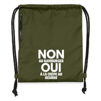 Bretagne, Breton, celte - Sac à cordon en polyester recyclé - military green - Devant