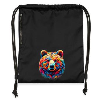 Ours - Sac à cordon en polyester recyclé - noir - Devant
