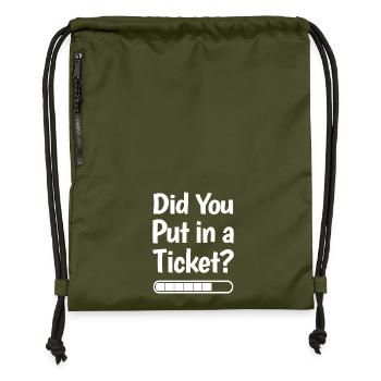 Avez-vous créé un billet ? Mème informatique drôle - Sac à cordon en polyester recyclé - military green - Devant