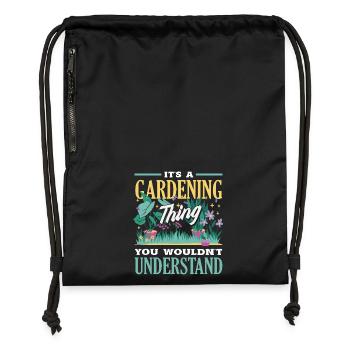 Garden & Plant Lovers Gifts - Gymsac made from recycled material - black - Front